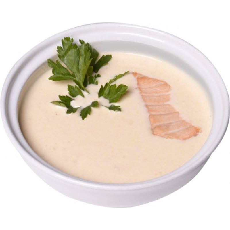 Суп сливочный с лососем